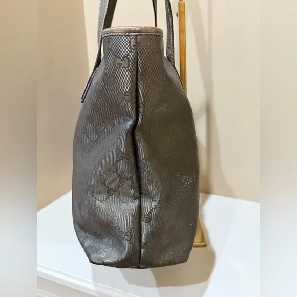 Gucci Metallic Monogram Zip Top Tote Bag - Picture 4 of 14